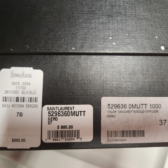 Saint Laurent YSL Black Leather Sandal - Picture 7 of 7